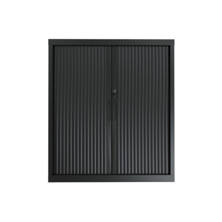 metal tambour door cabinet black